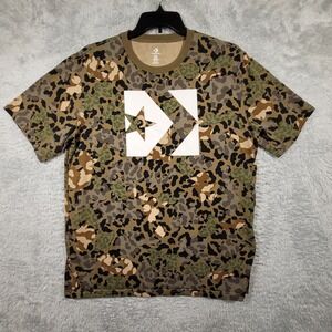 Converse Shirt XXL Green Camo Star Chevron Graphic Tee